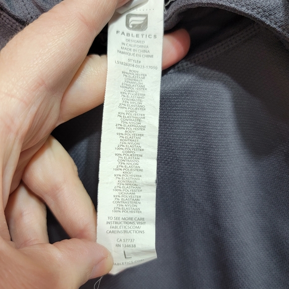 Fabletics Women's Gray Lightweight Running Hoodie Size Large Zip Pocket. - Picture 6 of 8